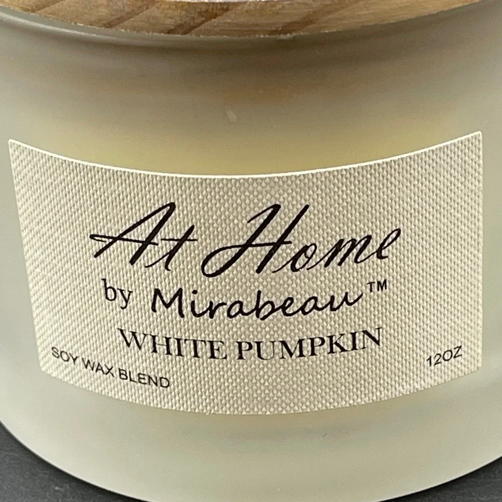 At Home by Mirabeau White Pumpkin 3-Wick Soy Blend Candle 12oz So Thankful Lid